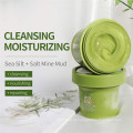 Máscara de lama facial verde OEM Máscara hidratante de limpeza profunda suave e suavizante para a pele